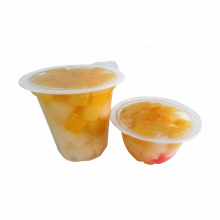4oz/8oz fruit in cup in light syrup pear yellow peach mandarine origin mixed fruit